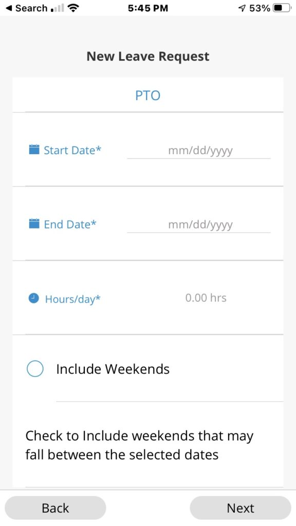Mobile App Leave